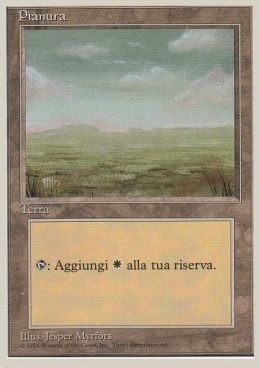 Carta MTG-Pianura (V.3)-Foreign White Bordered-N.293-ITA-Poor-
