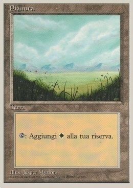 Carta MTG-Pianura (V.1)-Foreign White Bordered-N.294-ITA-EX-