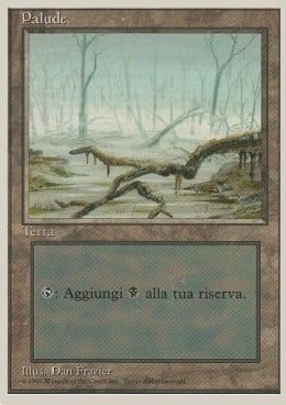 Carta MTG-Palude (V.1)-Foreign White Bordered-N.300-ITA-EX-