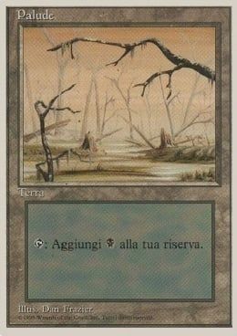 Carta MTG-Palude (V.2)-Foreign White Bordered-N.298-ITA-EX-