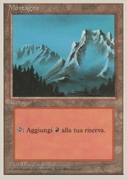 Carta MTG-Montagna (V.2)-Foreign White Bordered-N.299-ITA-EX-