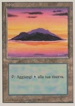 Carta MTG-Isola (V.1)-Foreign White Bordered-N.303-ITA-Good-