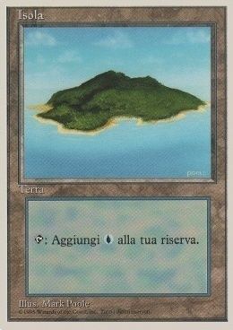 Carta MTG-Isola (V.2)-Foreign White Bordered-N.295-ITA-Poor-