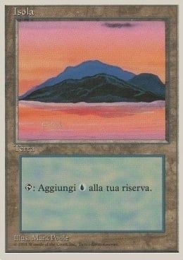 Carta MTG-Isola (V.3)-Foreign White Bordered-N.296-ITA-Poor-