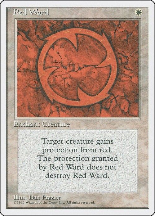 Carta MTG-Red Ward-Quarta Edizione-N.028-EN-EX-