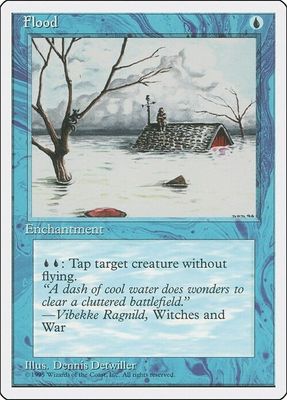Carta MTG-Flood -Quarta Edizione-N.113-EN-EX- Carta MTG-Flood -Quarta Edizione-N.113-EN-EX-