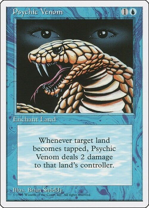 Carta MTG-Psychic Venom-Quarta Edizione-N.095-EN-Poor-