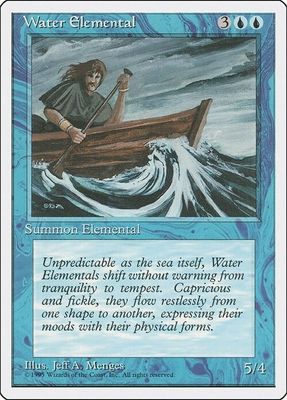 Carta MTG-Water Elemental-Quarta Edizione-N.091-EN-EX-