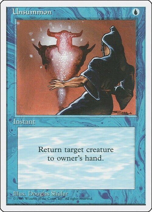 Carta MTG-Unsummon-Quarta Edizione-N.101-EN-Good-