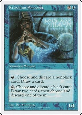 Carta MTG-Krovikan Sorcerer-Quinta Edizione-N.137-EN-Good- Carta MTG-Krovikan Sorcerer-Quinta Edizione-N.137-EN-Good-