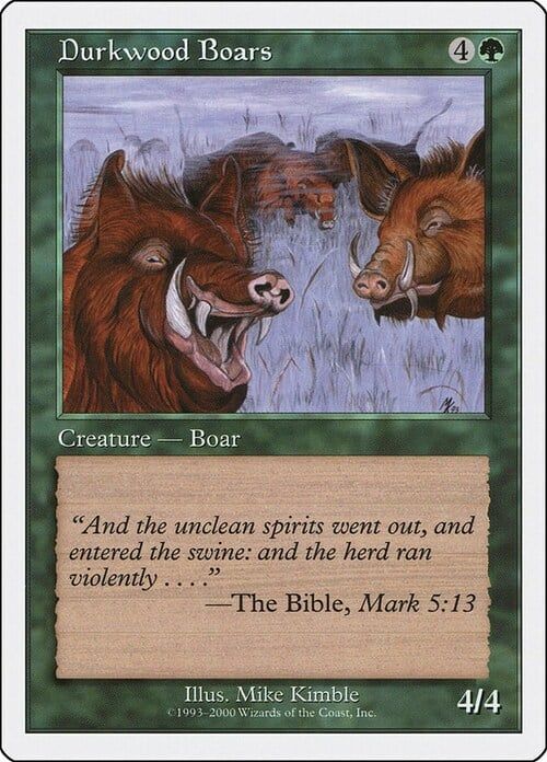 Carta MTG-Cinghiali di Durkwood-Starter 2008-N.011-ITA-EX-