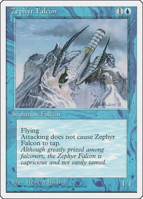 Carta MTG-Falco dello Zefiro-Quarta Edizione-N.072-ITA-EX-