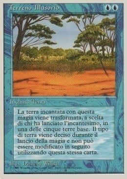 Carta MTG-Terreno Illusorio-Foreign White Bordered-N.089-ITA-Good-