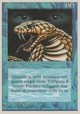 Carta MTG-Veleno Psichico-Foreign White Bordered-N.096-ITA-Poor-
