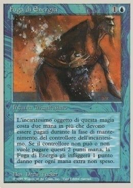 Carta MTG-Fuga di Energia-Foreign White Bordered-N.092-ITA-EX-