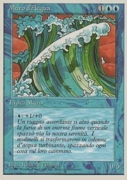 Carta MTG-Muro d'Acqua-Foreign White Bordered-N.092-ITA-EX-