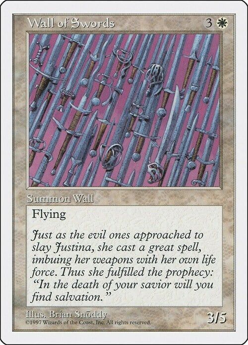 Carta MTG-Muro di Spade-Quinta Edizione-N.074-ITA-Played-
