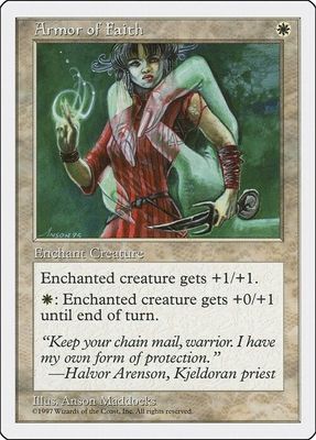 Carta MTG-Armor of Faith-Quinta Edizione-N.008-EN-Good- Carta MTG-Armor of Faith-Quinta Edizione-N.008-EN-Good-