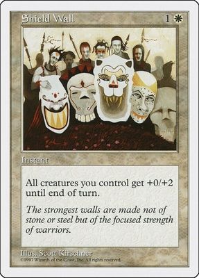 Carta MTG-Shield Wall-Quinta Edizione-N.008-EN-Good-