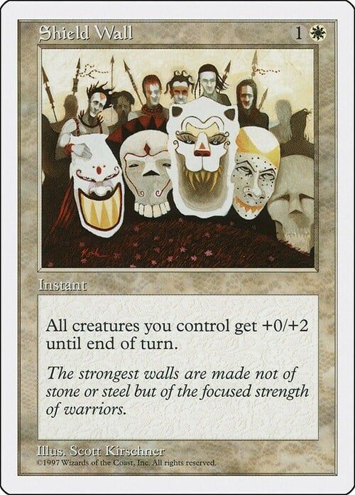 Carta MTG-Shield Wall-Quinta Edizione-N.008-EN-Good-