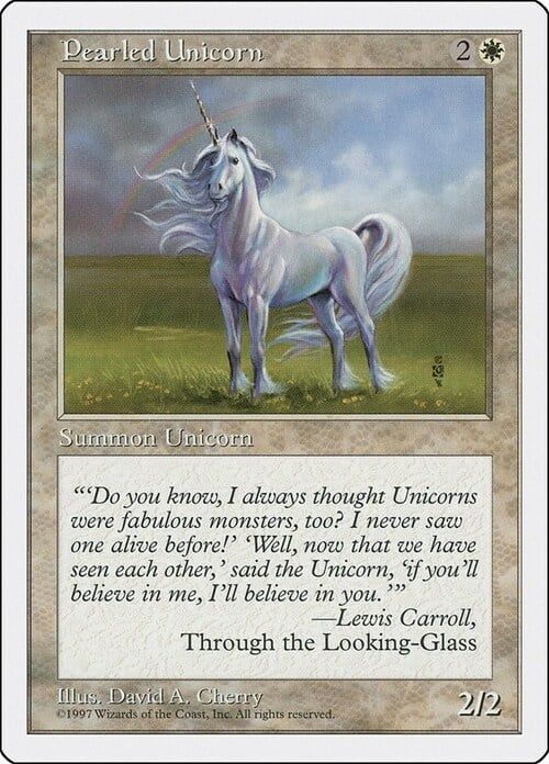 Carta MTG-Unicorno Perlaceo-Quinta Edizione-N.025-ITA-EX-