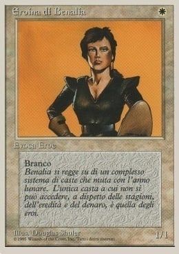 Carta MTG-Eroina di Benalia-Foreign White Bordered-N.028-ITA-EX-