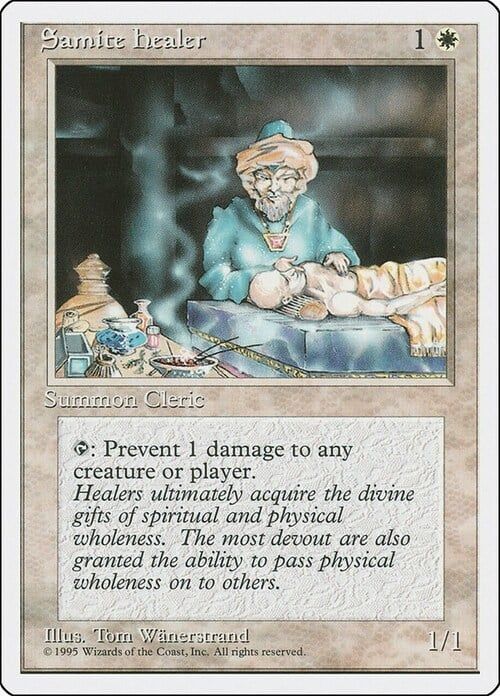 Carta MTG-Samite Healer-Quarta Edizione-N.047-EN-EX-