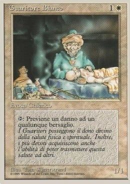 Carta MTG-Guaritore Bianco-Foreign White Bordered-N.047-ITA-EX-