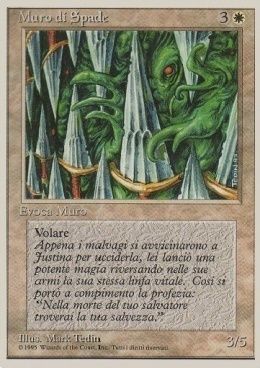 Carta MTG-Muro di Spade-Foreign White Bordered-N.042-ITA-Good-