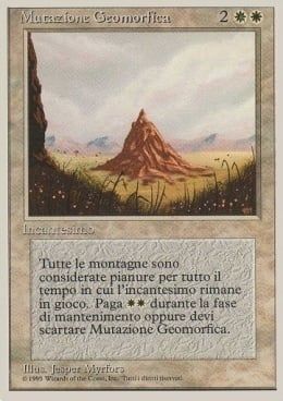 Carta MTG-Mutazione Geomorfica-Foreign White Bordered-N.018-ITA-EX-