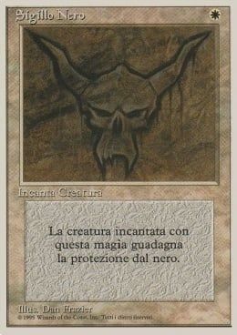 Carta MTG-Sigillo Nero-Foreign White Bordered-N.014-ITA-Good-