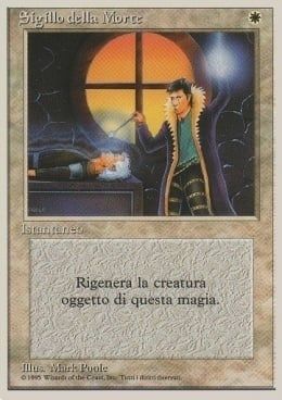 Carta MTG-Sigillo della Morte-Foreign White Bordered-N.021-ITA-Played-