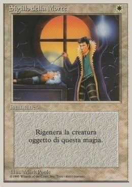Carta MTG-Sigillo della Morte-Foreign White Bordered-N.016-ITA-EX-