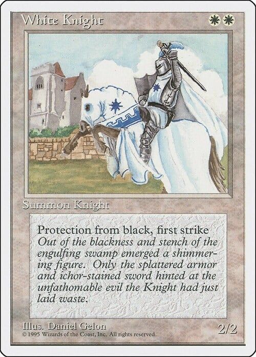 Carta MTG-Cavaliere Bianco-Quarta Edizione-N.016-ITA-Good-