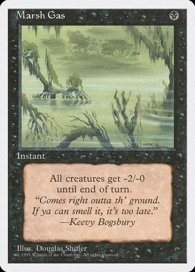 Carta MTG-Marsh Gas-Quarta Edizione-N.153-EN-EX-