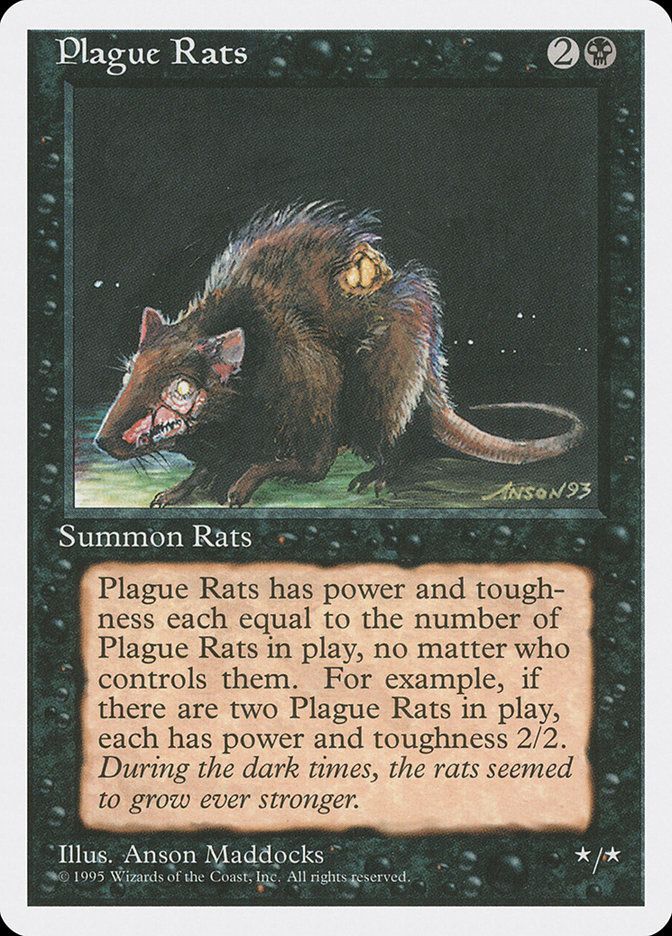 Carta MTG-Plague Rats-Quarta Edizione-N.159-EN-EX-