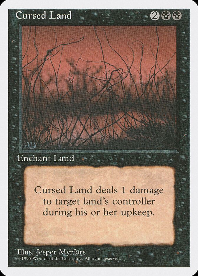 Carta MTG-Cursed Land-Quarta Edizione-N.138-EN-EX-