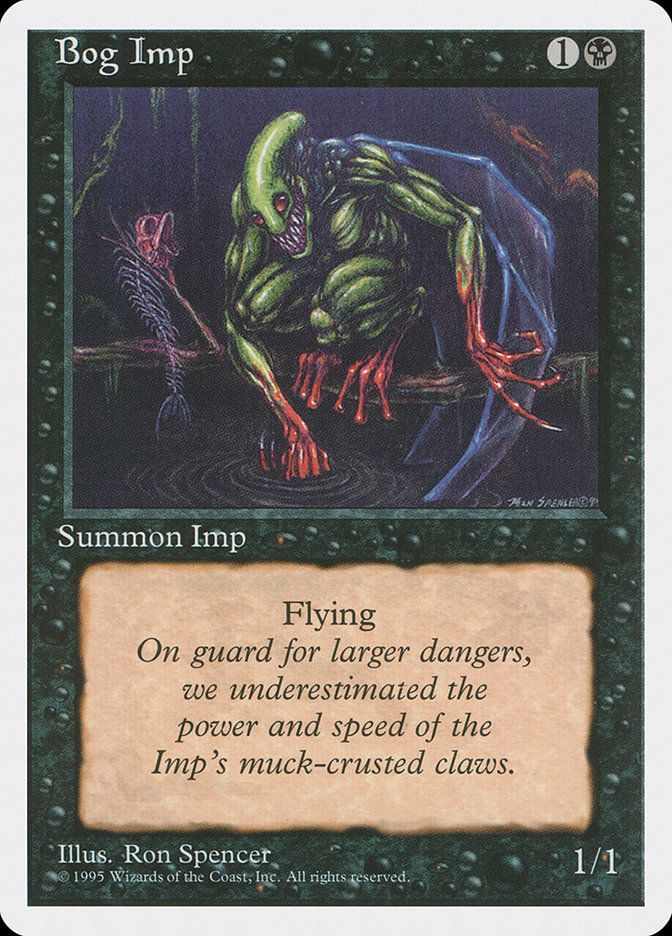 Carta MTG-Bog Imp-Quarta Edizione-N.127-EN-EX-