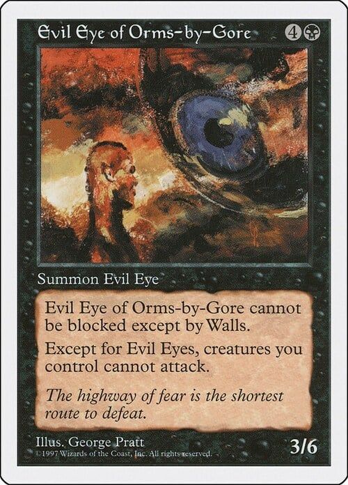 Carta MTG-Evil Eye of Orms-by-Gore-Quinta Edizione-N.161-EN-EX-