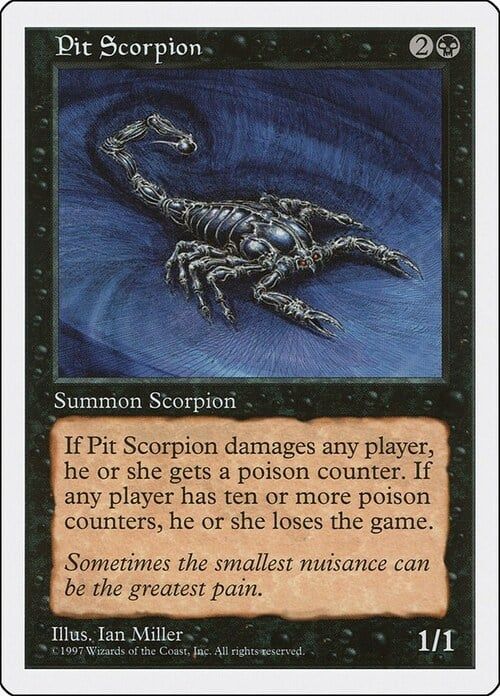 Carta MTG-Scorpione dell'Abisso-Quinta Edizione-N.175-ITA-EX-