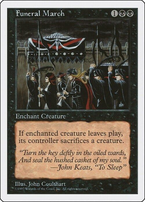 Carta MTG-Funeral March-Quinta Edizione-N.187-EN-EX-