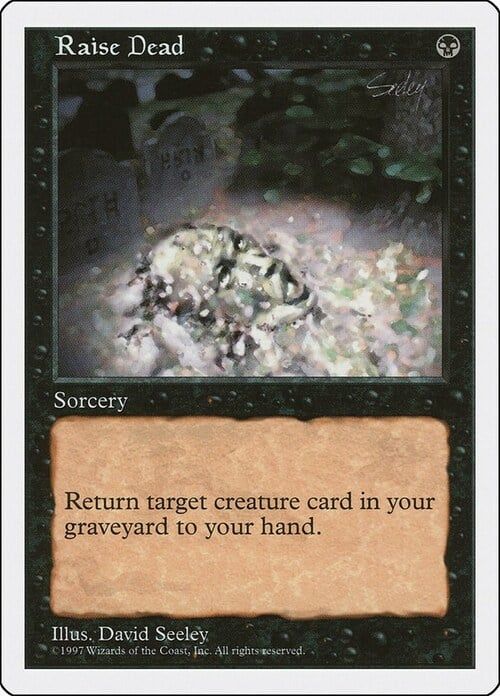 Carta MTG-Raise Dead-Quinta Edizione-N.164-EN-EX-