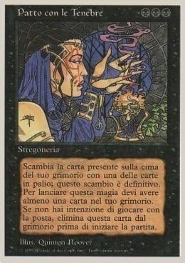 Carta MTG-Patto con le Tenebre-Foreign White Bordered-N.112-ITA-EX- Carta MTG-Patto con le Tenebre-Foreign White Bordered-N.112-ITA-EX-