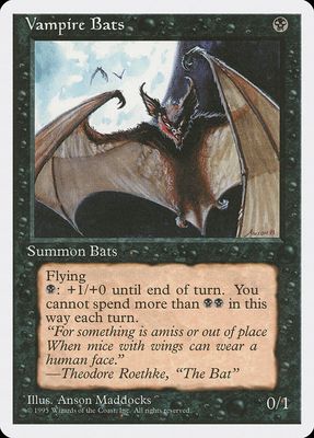 Carta MTG-Pipistrelli Vampiro-Quarta Edizione-N.172-DE-EX- Carta MTG-Pipistrelli Vampiro-Quarta Edizione-N.172-DE-EX-