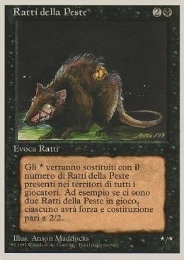 Carta MTG-Ratti della Peste-Foreign White Bordered-N.123-ITA-Good-