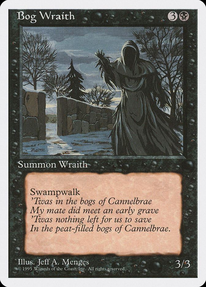 Carta MTG-Necrospettro delle Paludi-Quarta Edizione-N.123-ITA-LP-