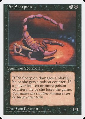 Carta MTG-Scorpione dell'Abisso-Quarta Edizione-N.124-ITA-EX-
