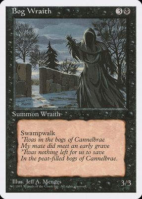 Carta MTG-Necrospettro delle Paludi-Quarta Edizione-N.124-ITA-EX- Carta MTG-Necrospettro delle Paludi-Quarta Edizione-N.124-ITA-EX-