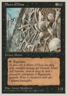 Carta MTG-Muro d'Ossa-Foreign White Bordered-N.151-ITA-EX-