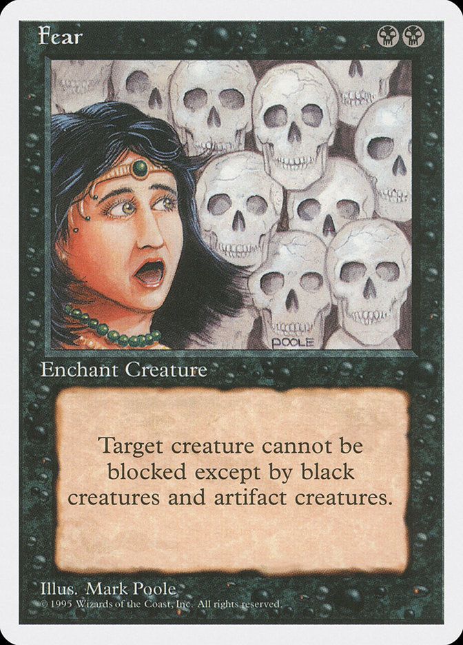 Carta MTG-Paura-Quarta Edizione-N.109-ITA-Good-